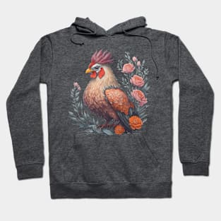 Floral Rooster 7 Hoodie